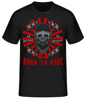 Born To Ride  Flash - Männer Basic T-Shirt - Schwarz - Vorne