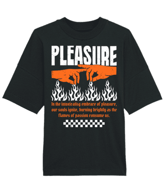Pleasure - Unisex bio oversized tričko Stanley Stella - Čierna - Predné