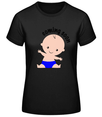 Baby Boy Announcement - Camiseta básica de mujer - Negro - delante