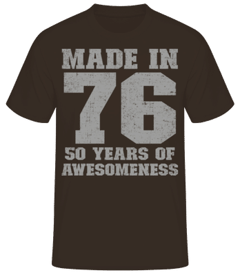 50 Years Of Awesomeness - Camiseta básica para hombre - Marrón - delante