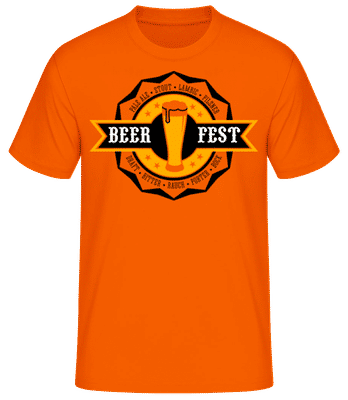 Beer Fest - Camiseta para hombre B&C - Naranja - delante
