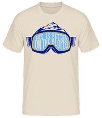 Life Is Better On The Slopes · Men's Basic T-Shirt
