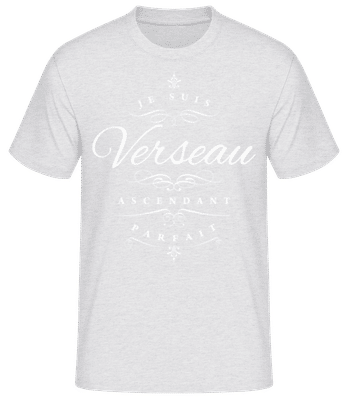 Je Suis Vierge Ascendant Parfait - T-shirt standard Homme - Gris chiné - Devant
