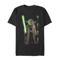 Star Wars - High Republic - Yoda Hero Shot - Pánské Tričko - Černá - Napřed