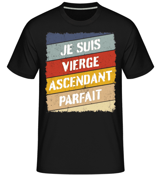 Aperçu: Je Suis Vierge Style Rétro -  T-Shirt Shirtinator homme - Noir - Devant