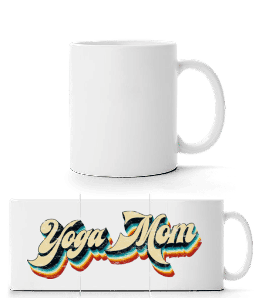 Aperçu: Yoga Mom Momlife - Mug panorama - Blanc - Devant