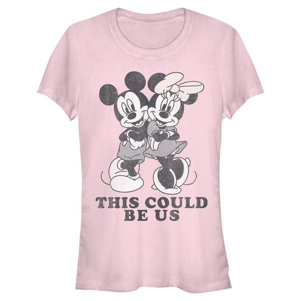 Aperçu: Disney Classics - Mickey Mouse - Mickey & Minnie Could Be Us - Femme T-shirt - Rose - Devant