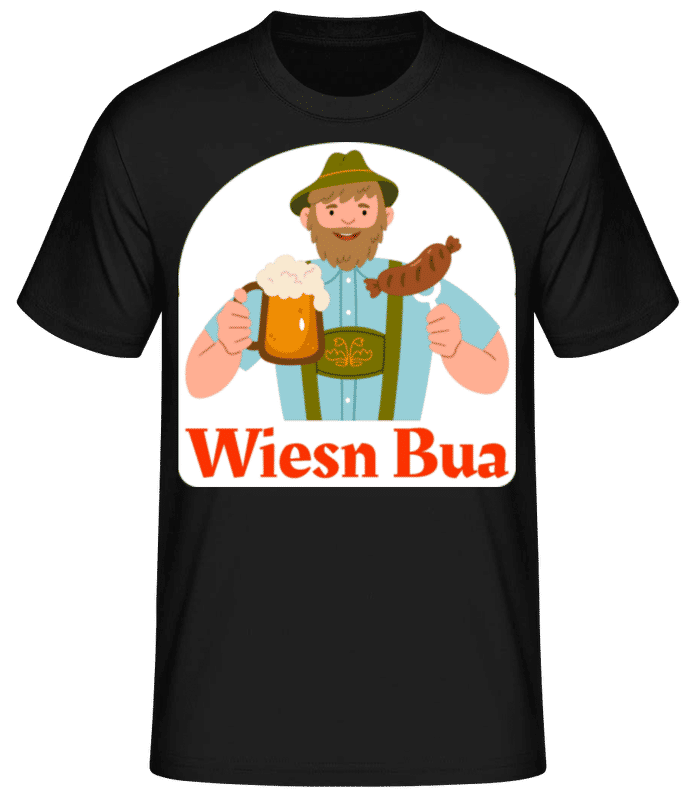 Vorschau: Wiesn Bua - Männer Basic T-Shirt - Schwarz - Vorne
