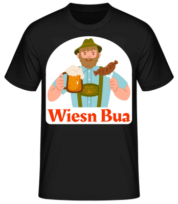Wiesn Bua - Männer Basic T-Shirt - Schwarz - Vorne