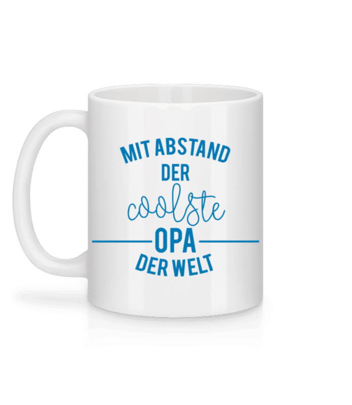 Vorschau: Mit Abstand Der Coolste Opa Der Welt - Tasse - Weiß - Hinten
