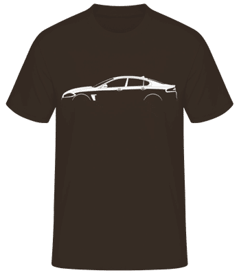 'Jaguar XFR (X250)' Silhouette - Pánske basic tričko - Hnedá - Predné