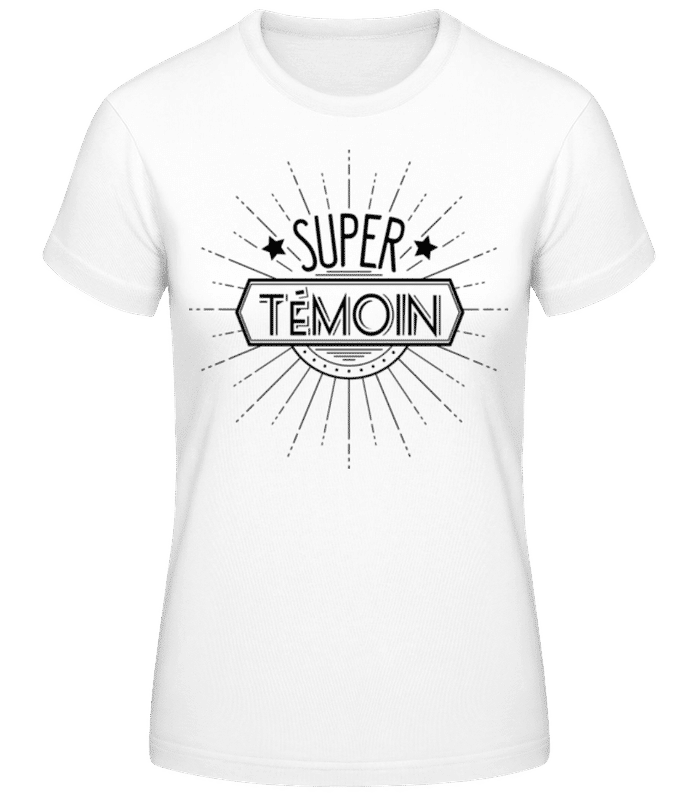 Aperçu: Super Témoin - T-shirt femme B&C - Blanc - Devant
