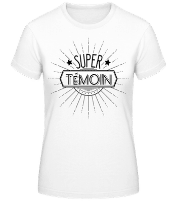 Super Témoin - T-shirt femme B&C - Blanc - Devant