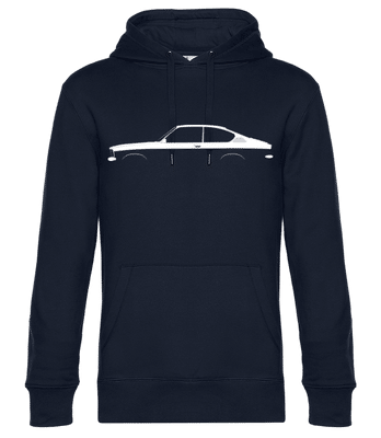 'Opel Kadett GTE C' Silhouette - Sweat à capuche standard homme - Bleu marine - Devant
