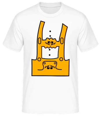 Lederhosen - Männer T-Shirt B&C - Weiß - Vorne