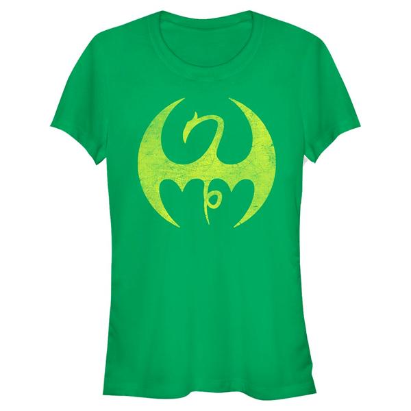 Aperçu: Marvel - The Defenders - Iron Fist Iron Logo - Femme T-shirt - Vert irlandais - Devant