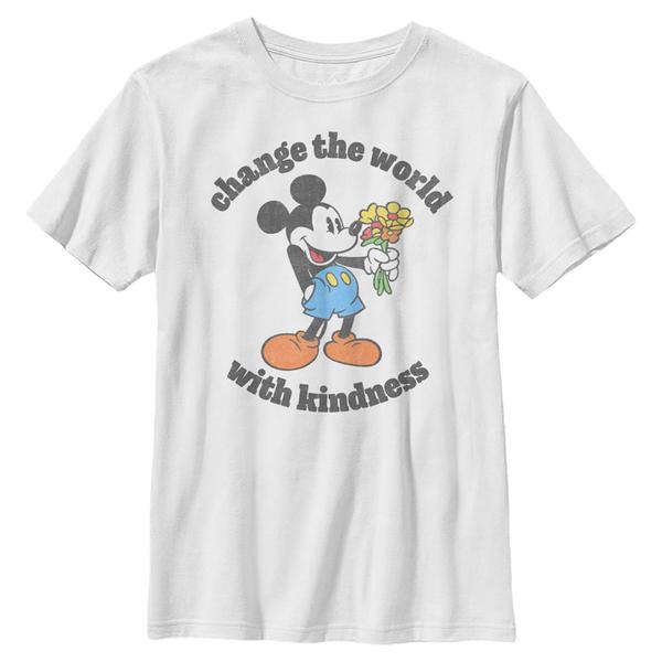 Aperçu: Disney Classics - Mickey Mouse - Mickey Kindness - Enfant T-shirt - Blanc - Devant