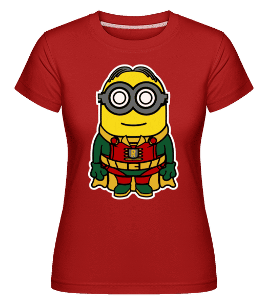 Aperçu: Minion Robin -  T-shirt Shirtinator femme - Rouge - Devant