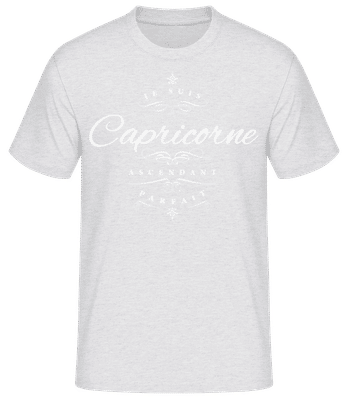 Je Suis Capricorne Ascendant Parfait - T-shirt standard Homme - Gris chiné - Devant