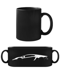 'Lamborghini Aventador' Silhouette · Black Mug