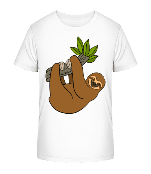Aperçu: Paresseux Se Bloque Sur La Branche - T-shirt bio Enfant Stanley Stella 2.0 - Blanc - Devant