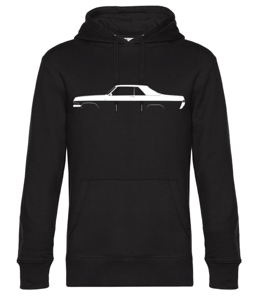 Aperçu: 'Opel Diplomat Coupe A' Silhouette - Sweat à capuche premium Unisexe - Noir - Devant