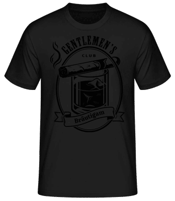 Gentlemen's Club Bräutigam Schwarz - Männer Basic T-Shirt - Schwarz - Vorne