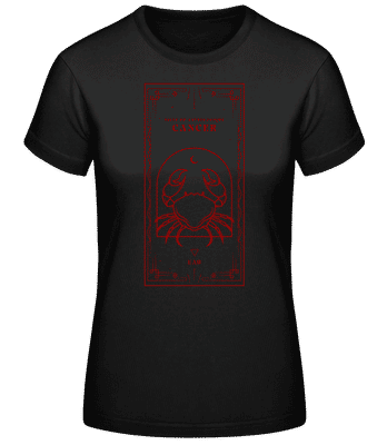 Art Déco Signe Astrologique Cancer - T-shirt standard Femme - Noir - Devant