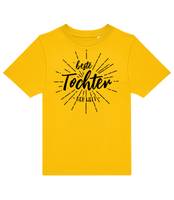 Beste Tochter Der Welt - Kinder T-Shirt B&C - Gelb - Vorne