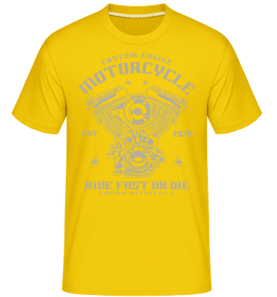 Custom Engine -  Shirtinator Men's T-Shirt - Golden yellow - Front
