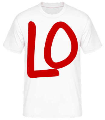 LO Red - Männer Basic T-Shirt - Weiß - Vorne