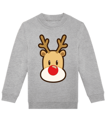 Logo du renne 1 - Sweat-shirt standard pour enfant - Gris chiné - Devant