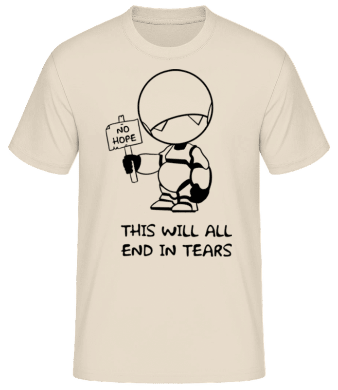 Vista previa: No Hope - Camiseta básica para hombre - Crema - delante