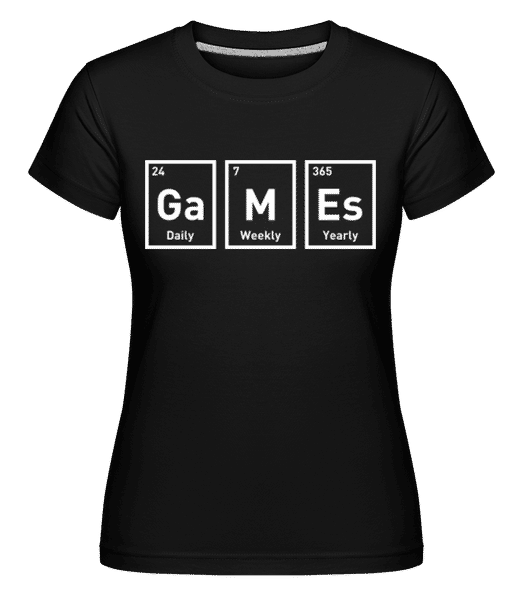 Preview: Games Periodic Design -  Shirtinator Women's T-Shirt - Black - Front