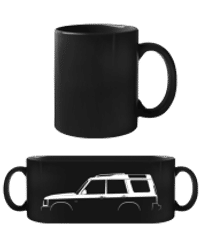 'Land Rover Discovery (1998)' Silhouette - Black Mug - Black - Front