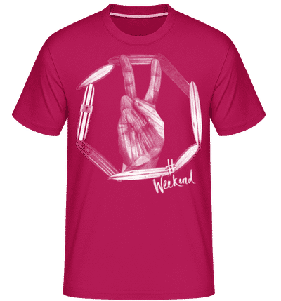 Weekend Peace -  T-Shirt Shirtinator homme - Magenta - Devant