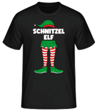 Schnitzel Elf - Männer Basic T-Shirt - Schwarz - Vorne