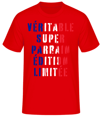 Super Parrain Édition Limitée - T-shirt standard Homme - Rouge - Devant