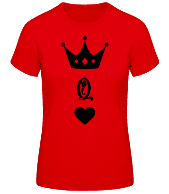 Dame Couronne - T-shirt standard Femme - Rouge - Devant