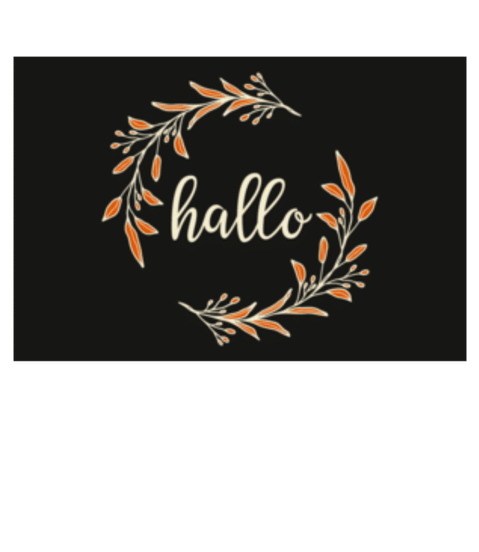 Vorschau: Hallo Blumen - Fußmatte - Weiß - Vorne