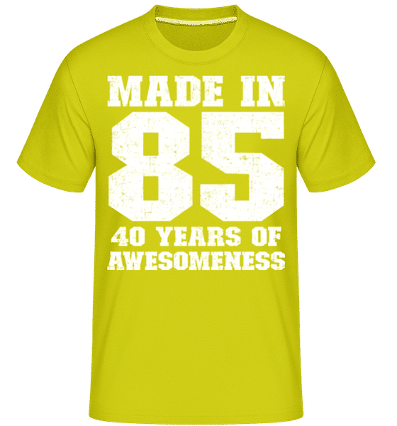 Preview: 40 Years Of Awesomeness -  Shirtinator Men's T-Shirt - Lime - Front