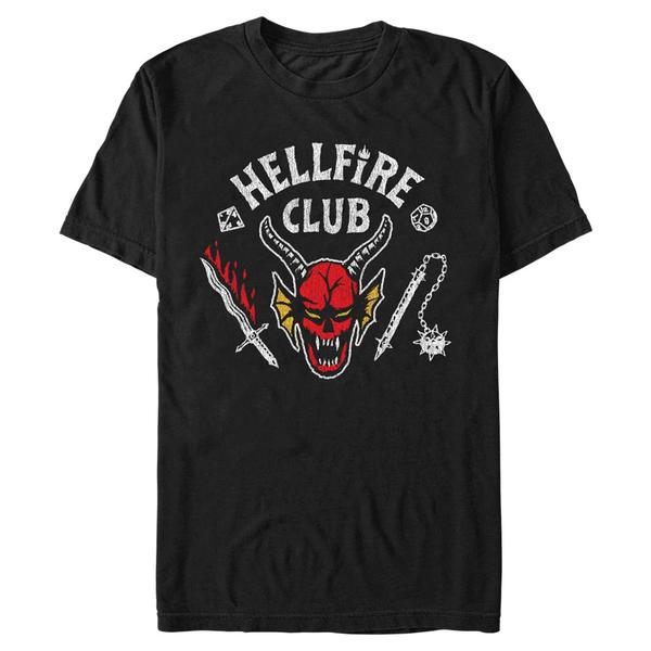 Aperçu: Netflix - Stranger Things - Hellfire Club - Homme T-shirt - Noir - Devant