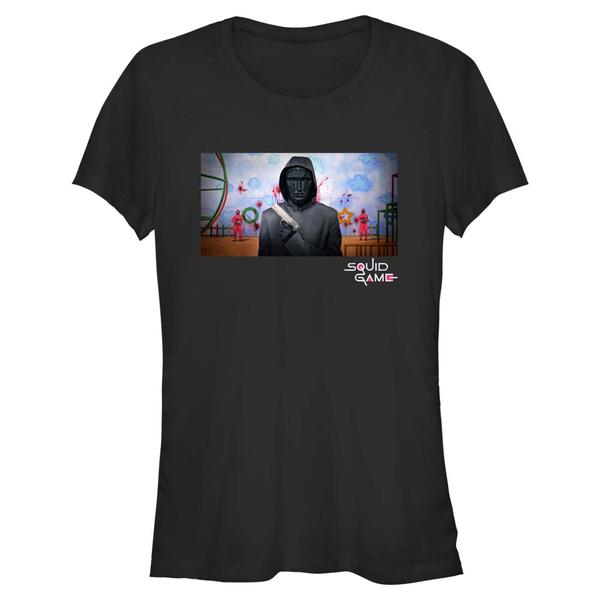 Aperçu: Netflix - Squid Game - Front Man Frontman Screenshot - Femme T-shirt - Noir - Devant