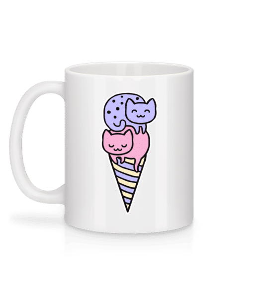 Aperçu: Glace De Chats - Mug en céramique blanc - Blanc - Derrière