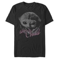 Star Wars - The Mandalorian - The Child Faded Child - Men's T-Shirt - Black - Front