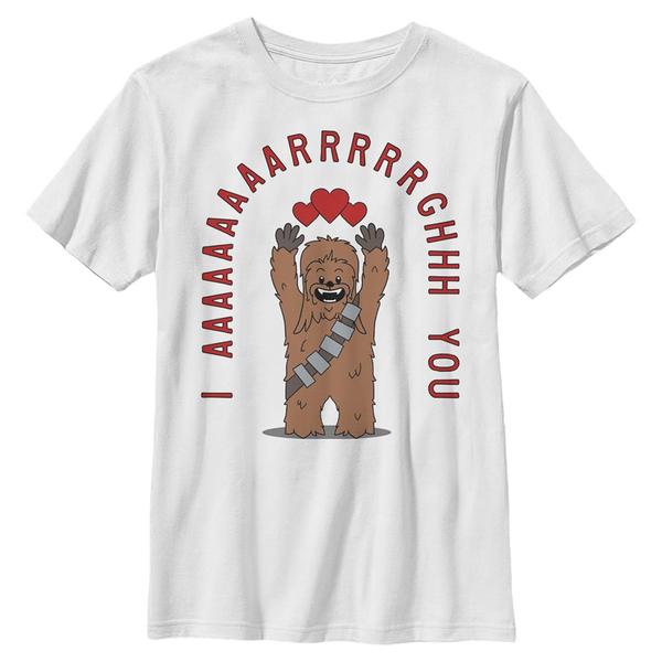 Aperçu: Star Wars - Chewbacca Chewie Arrgghs You - Valentine's Day - Enfant T-shirt - Blanc - Devant