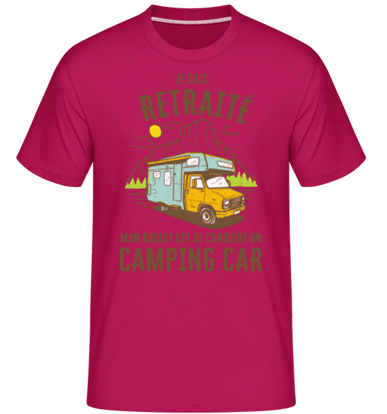 Aperçu: Retraité Mon Boulot Est Campeur -  T-Shirt Shirtinator homme - Magenta - Devant