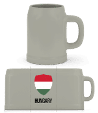 Hungary - Beer Mug - Grey - Front