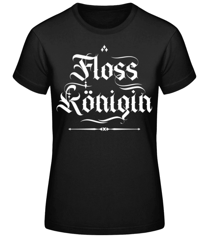 Vorschau: Floss Königin - Frauen Basic T-Shirt - Schwarz - Vorne