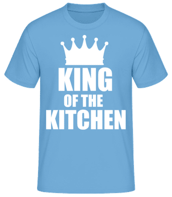 King Of the Kitchen - Männer Basic T-Shirt - Hellblau - Vorne